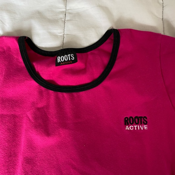 Roots hot pink baby ringer tee - Picture 4 of 5